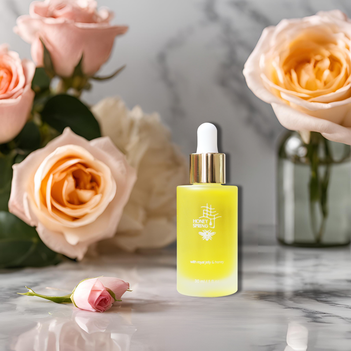 蜂王乳玫瑰活顏滋養精華油 30ml-泉發蜂蜜