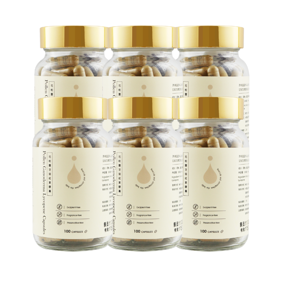花粉靈芝茄紅素膠囊100粒-泉發蜂蜜