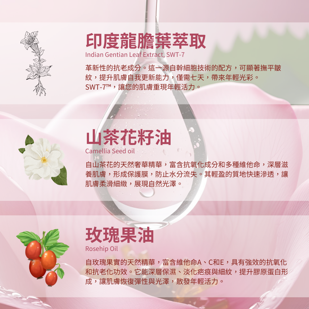 【1111購物節】 蜂王乳化妝水+玫瑰活顏滋養精華油30ml